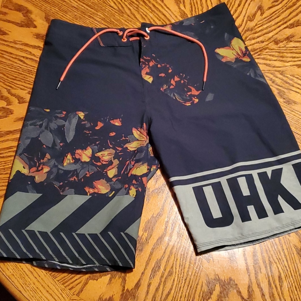 Oakley Orange Tropical Board Shorts